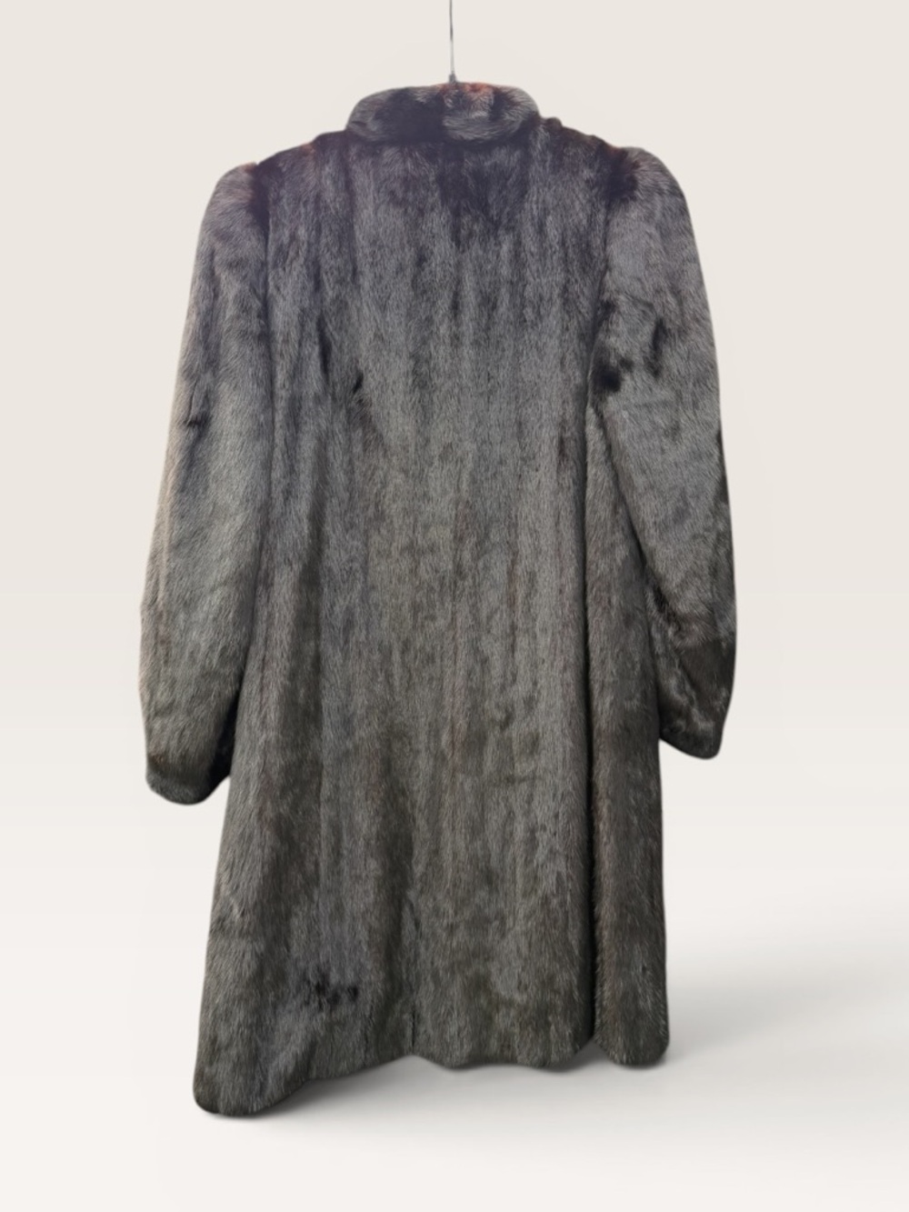 Vintage Black Mink Fur Coat - long, size medium excellent condition - Picture 3 of 8